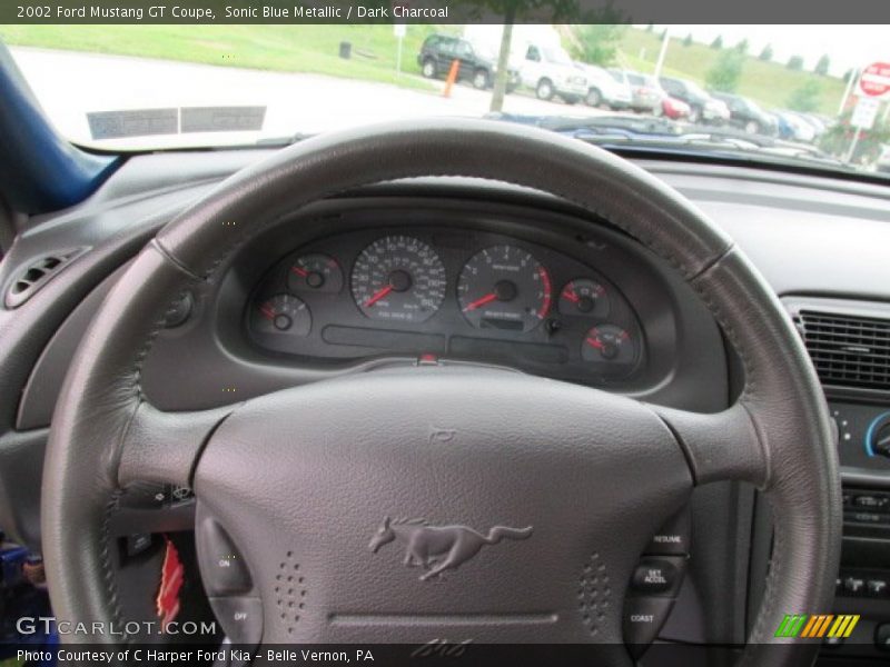 Sonic Blue Metallic / Dark Charcoal 2002 Ford Mustang GT Coupe