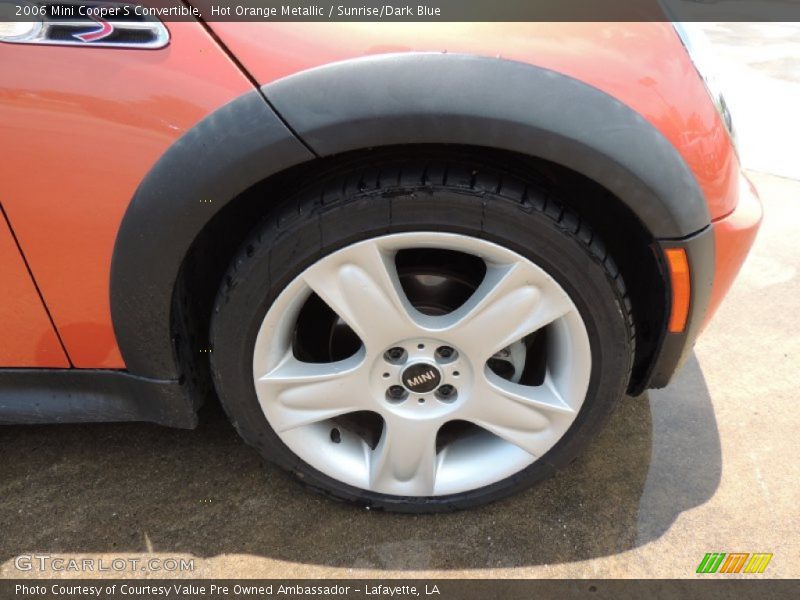 Hot Orange Metallic / Sunrise/Dark Blue 2006 Mini Cooper S Convertible