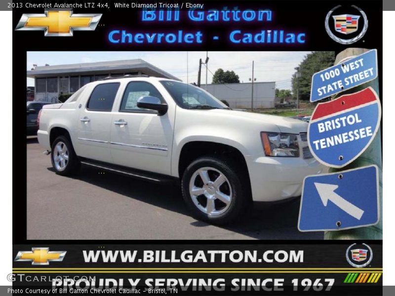 White Diamond Tricoat / Ebony 2013 Chevrolet Avalanche LTZ 4x4