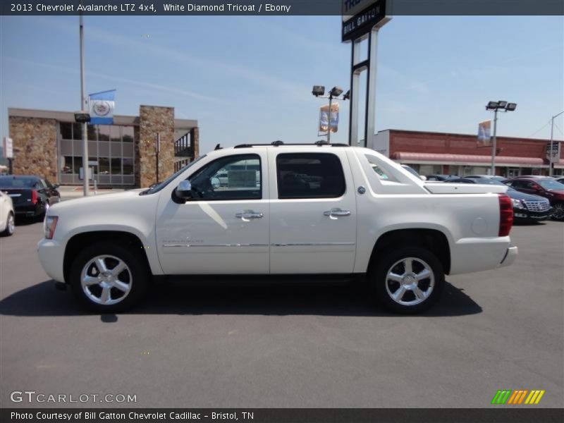 White Diamond Tricoat / Ebony 2013 Chevrolet Avalanche LTZ 4x4