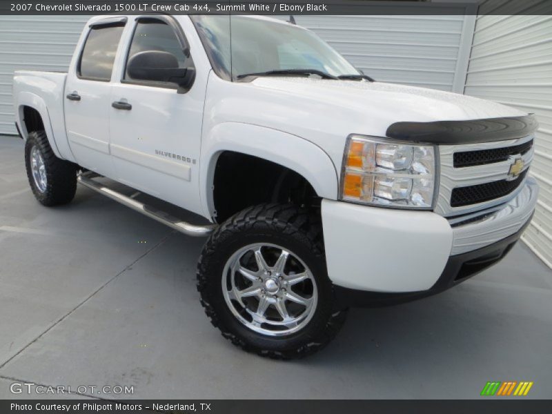 Summit White / Ebony Black 2007 Chevrolet Silverado 1500 LT Crew Cab 4x4