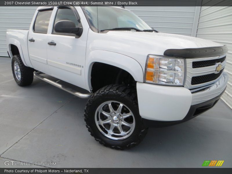 Summit White / Ebony Black 2007 Chevrolet Silverado 1500 LT Crew Cab 4x4