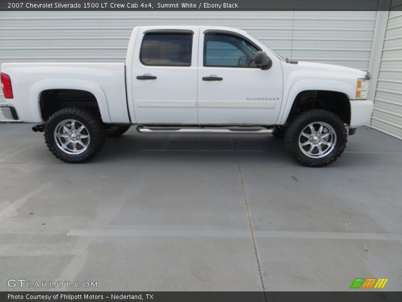 Summit White / Ebony Black 2007 Chevrolet Silverado 1500 LT Crew Cab 4x4