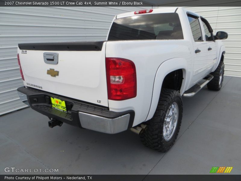 Summit White / Ebony Black 2007 Chevrolet Silverado 1500 LT Crew Cab 4x4