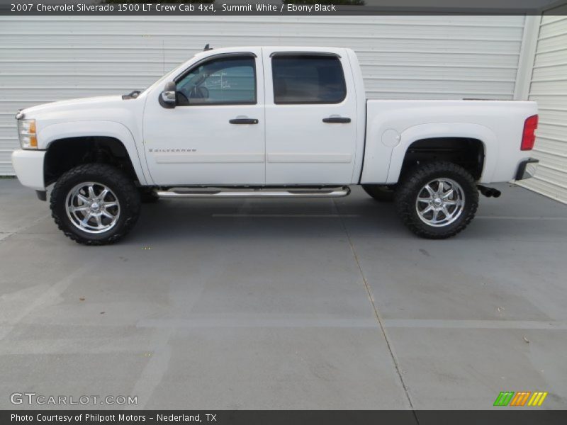 Summit White / Ebony Black 2007 Chevrolet Silverado 1500 LT Crew Cab 4x4