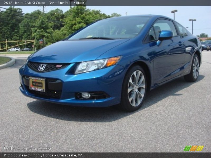 Dyno Blue Pearl / Black 2012 Honda Civic Si Coupe