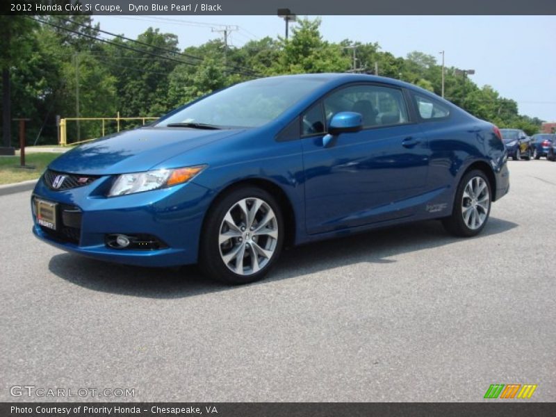 Dyno Blue Pearl / Black 2012 Honda Civic Si Coupe