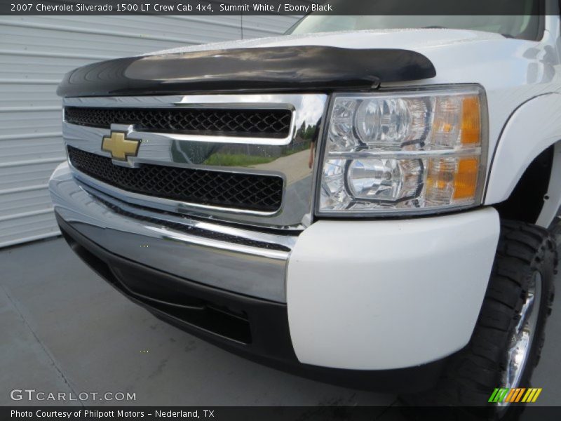 Summit White / Ebony Black 2007 Chevrolet Silverado 1500 LT Crew Cab 4x4