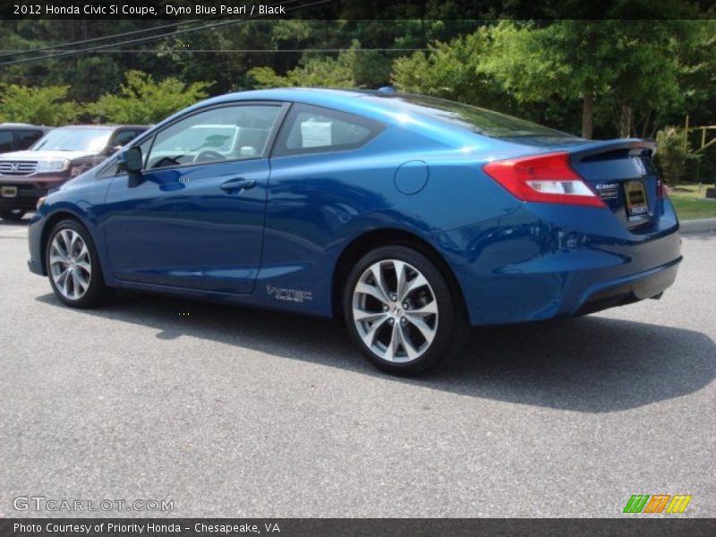 Dyno Blue Pearl / Black 2012 Honda Civic Si Coupe