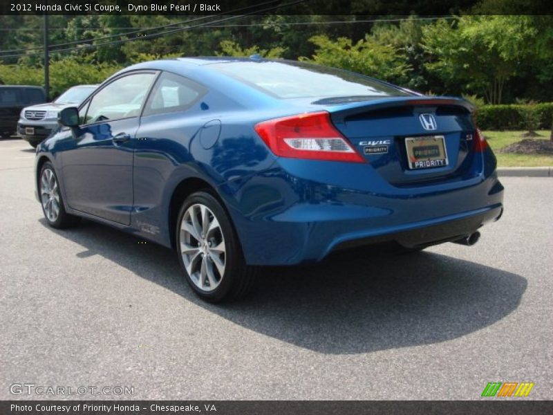 Dyno Blue Pearl / Black 2012 Honda Civic Si Coupe