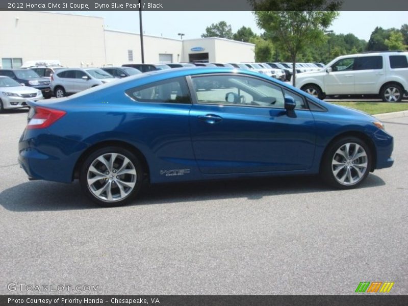 Dyno Blue Pearl / Black 2012 Honda Civic Si Coupe