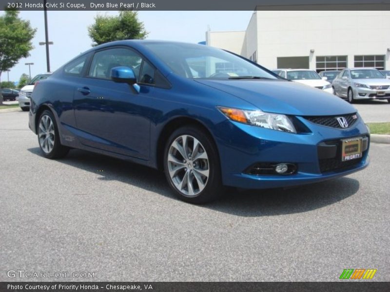 Dyno Blue Pearl / Black 2012 Honda Civic Si Coupe