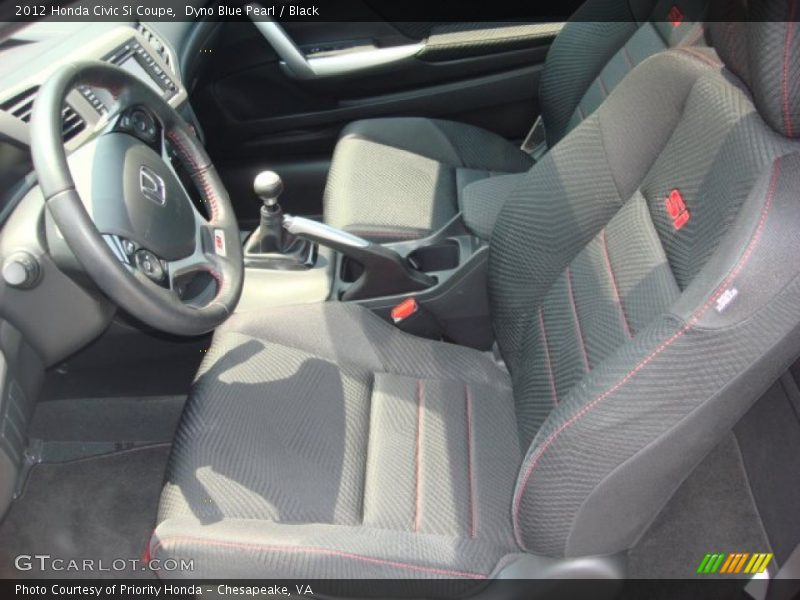 Front Seat of 2012 Civic Si Coupe