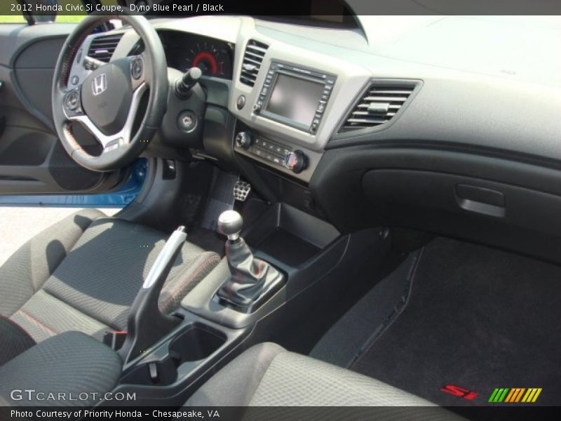 Dyno Blue Pearl / Black 2012 Honda Civic Si Coupe