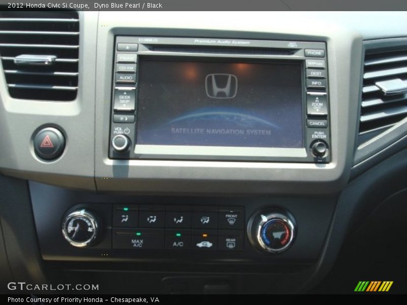 Dyno Blue Pearl / Black 2012 Honda Civic Si Coupe