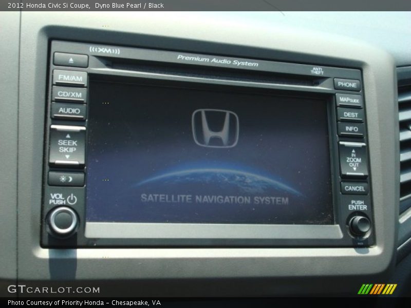 Dyno Blue Pearl / Black 2012 Honda Civic Si Coupe