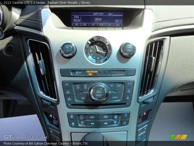 Radiant Silver Metallic / Ebony 2013 Cadillac CTS 3.0 Sedan