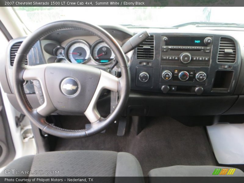 Summit White / Ebony Black 2007 Chevrolet Silverado 1500 LT Crew Cab 4x4