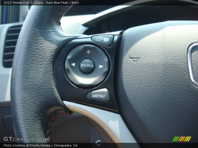 Dyno Blue Pearl / Black 2012 Honda Civic Si Coupe