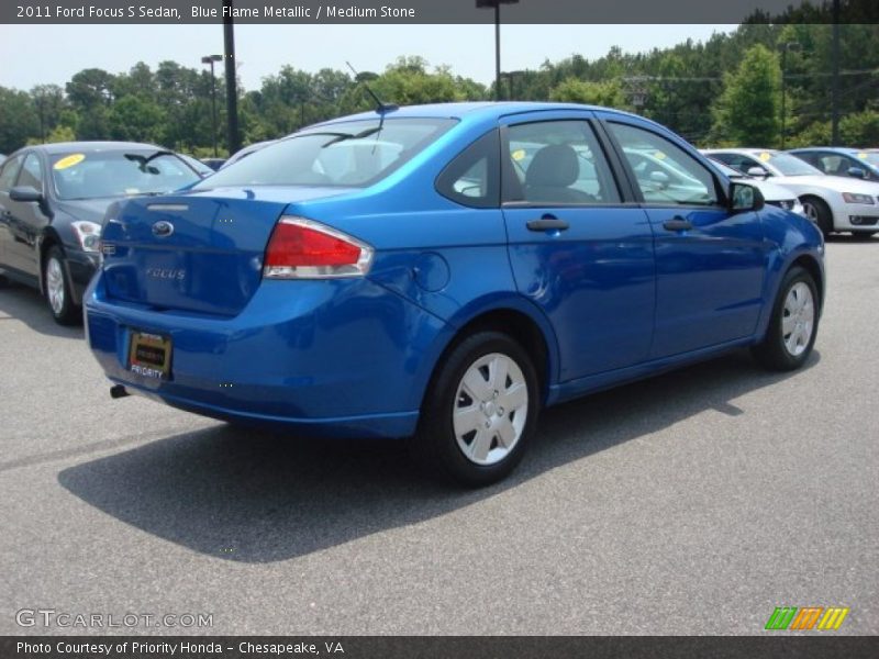 Blue Flame Metallic / Medium Stone 2011 Ford Focus S Sedan