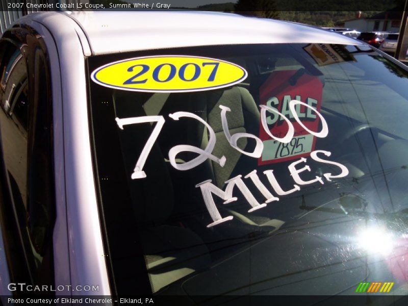 Summit White / Gray 2007 Chevrolet Cobalt LS Coupe
