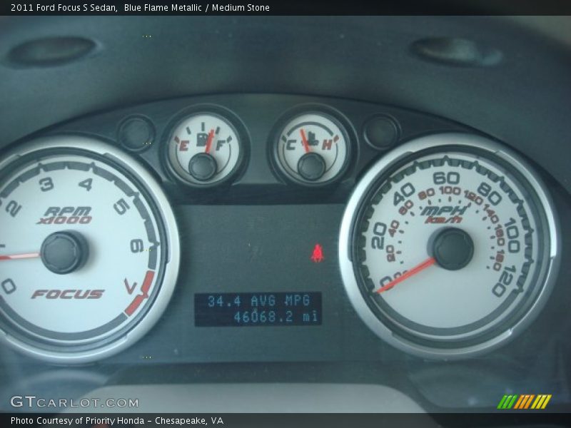 Blue Flame Metallic / Medium Stone 2011 Ford Focus S Sedan