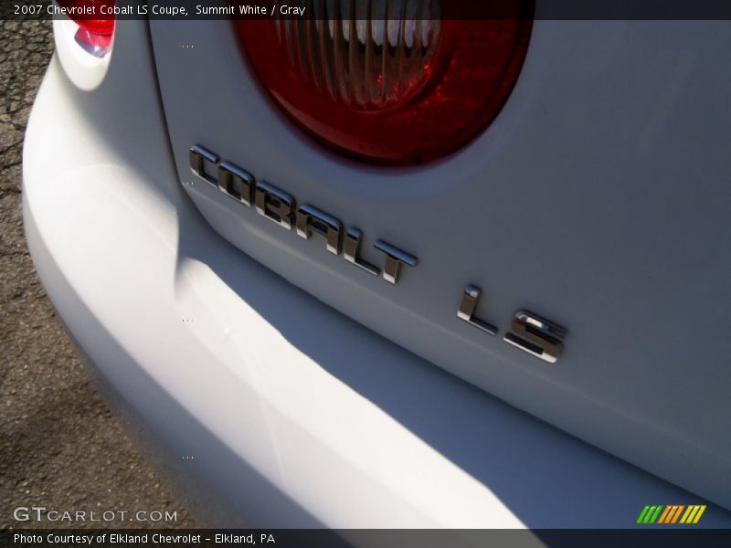 Summit White / Gray 2007 Chevrolet Cobalt LS Coupe