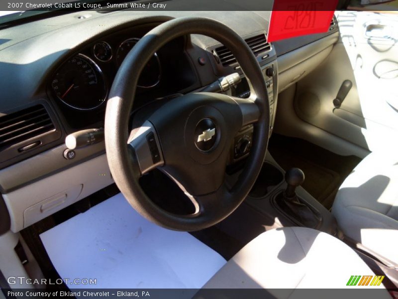 Summit White / Gray 2007 Chevrolet Cobalt LS Coupe