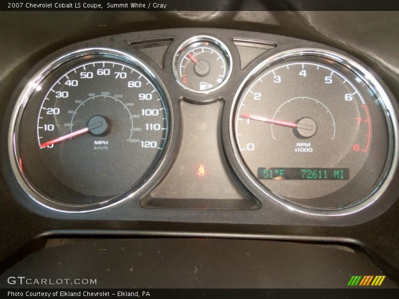 Summit White / Gray 2007 Chevrolet Cobalt LS Coupe