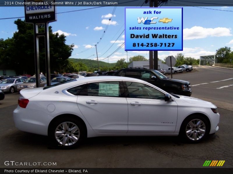 Summit White / Jet Black/Dark Titanium 2014 Chevrolet Impala LS