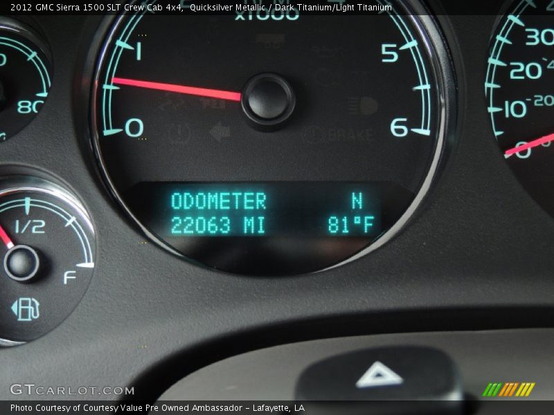 Quicksilver Metallic / Dark Titanium/Light Titanium 2012 GMC Sierra 1500 SLT Crew Cab 4x4