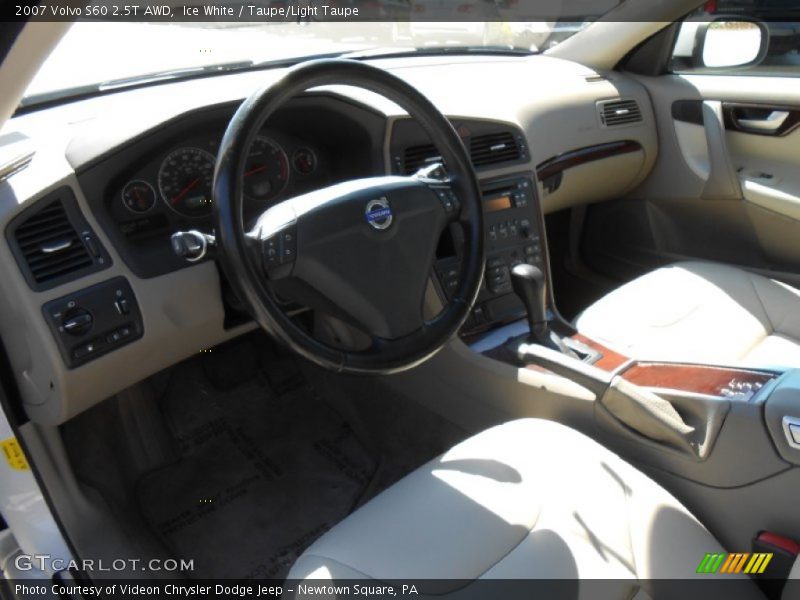 Ice White / Taupe/Light Taupe 2007 Volvo S60 2.5T AWD