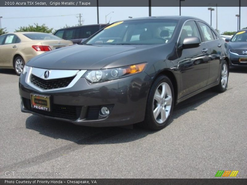 Grigio Metallic / Taupe 2010 Acura TSX Sedan