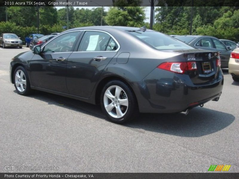 Grigio Metallic / Taupe 2010 Acura TSX Sedan