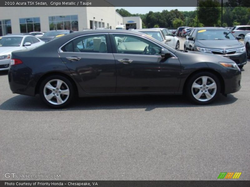 Grigio Metallic / Taupe 2010 Acura TSX Sedan