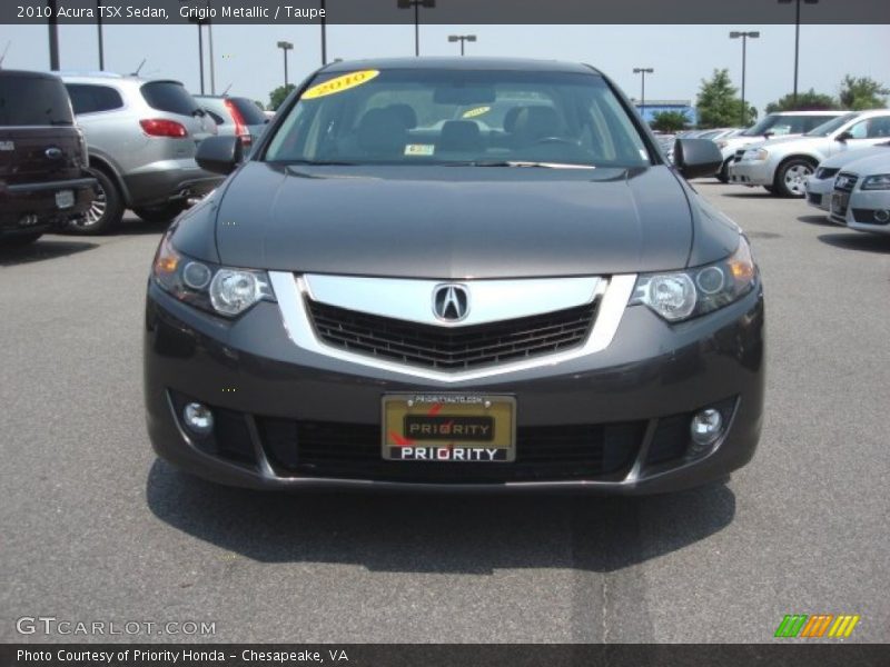 Grigio Metallic / Taupe 2010 Acura TSX Sedan