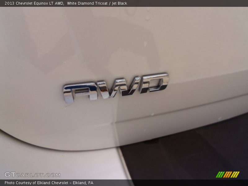 White Diamond Tricoat / Jet Black 2013 Chevrolet Equinox LT AWD