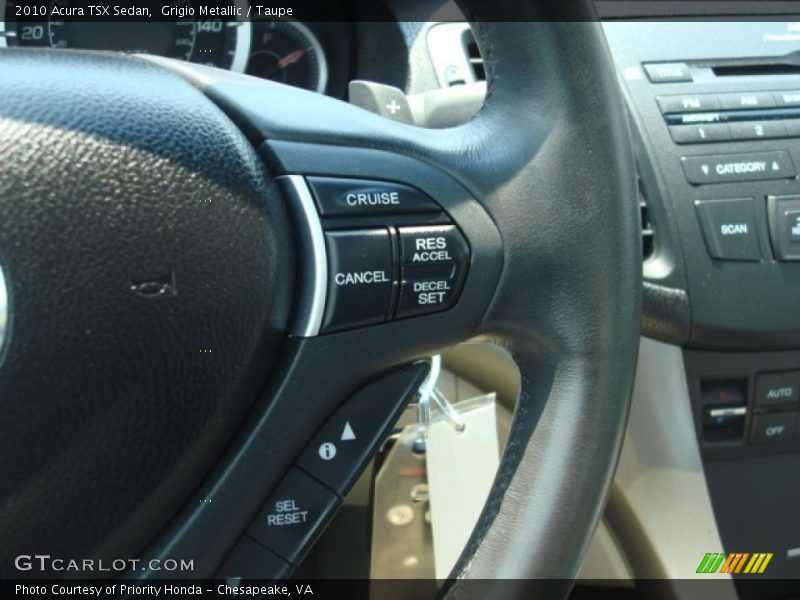 Grigio Metallic / Taupe 2010 Acura TSX Sedan