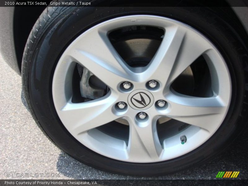 Grigio Metallic / Taupe 2010 Acura TSX Sedan