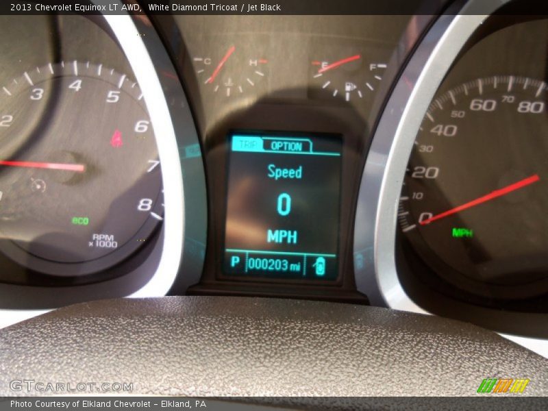 White Diamond Tricoat / Jet Black 2013 Chevrolet Equinox LT AWD