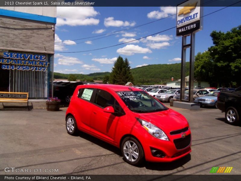 Salsa (Red) / Silver/Silver 2013 Chevrolet Spark LS