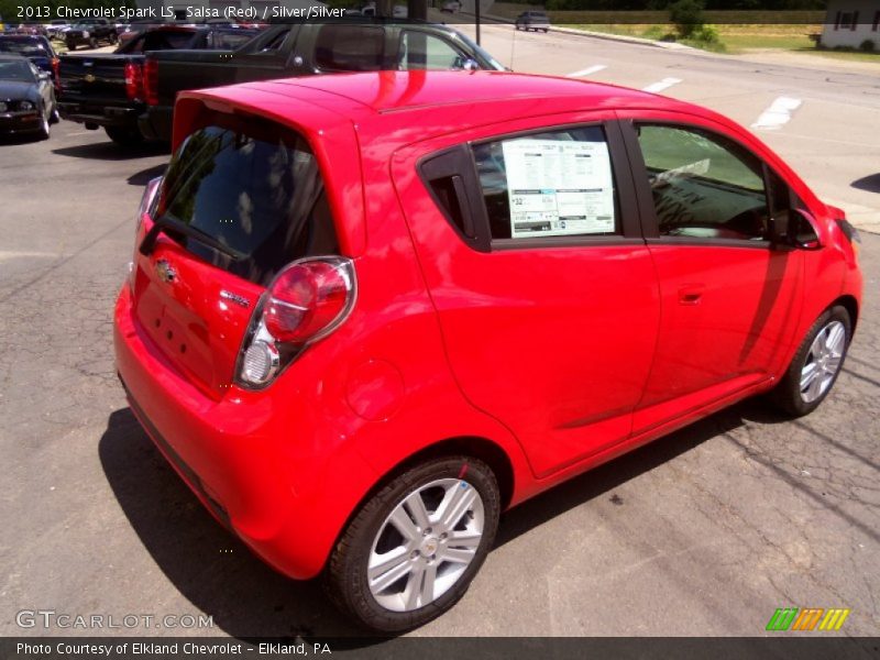 Salsa (Red) / Silver/Silver 2013 Chevrolet Spark LS