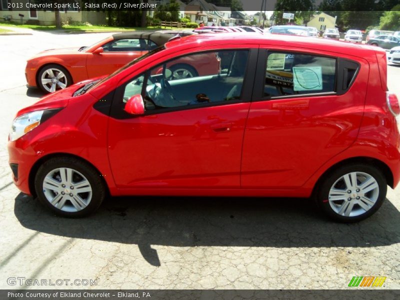 Salsa (Red) / Silver/Silver 2013 Chevrolet Spark LS