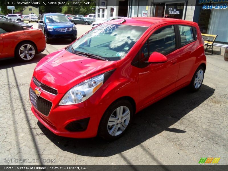 Salsa (Red) / Silver/Silver 2013 Chevrolet Spark LS