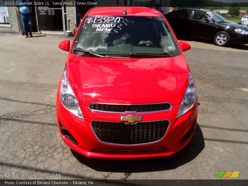 Salsa (Red) / Silver/Silver 2013 Chevrolet Spark LS