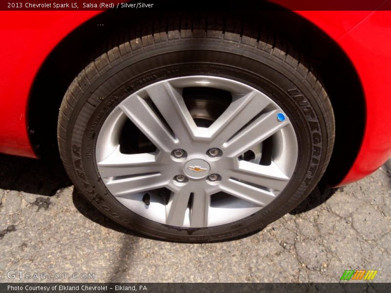 Salsa (Red) / Silver/Silver 2013 Chevrolet Spark LS