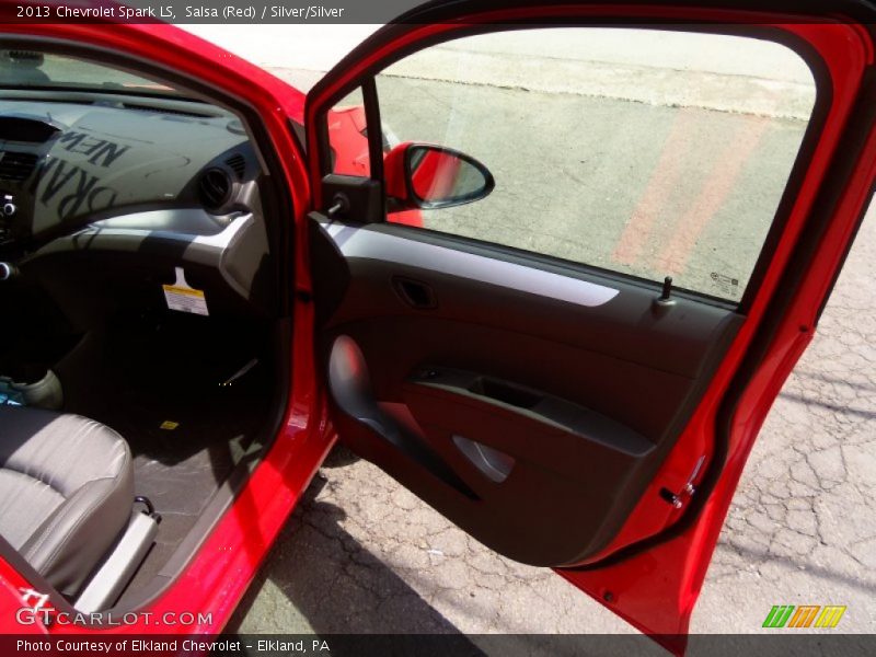 Salsa (Red) / Silver/Silver 2013 Chevrolet Spark LS