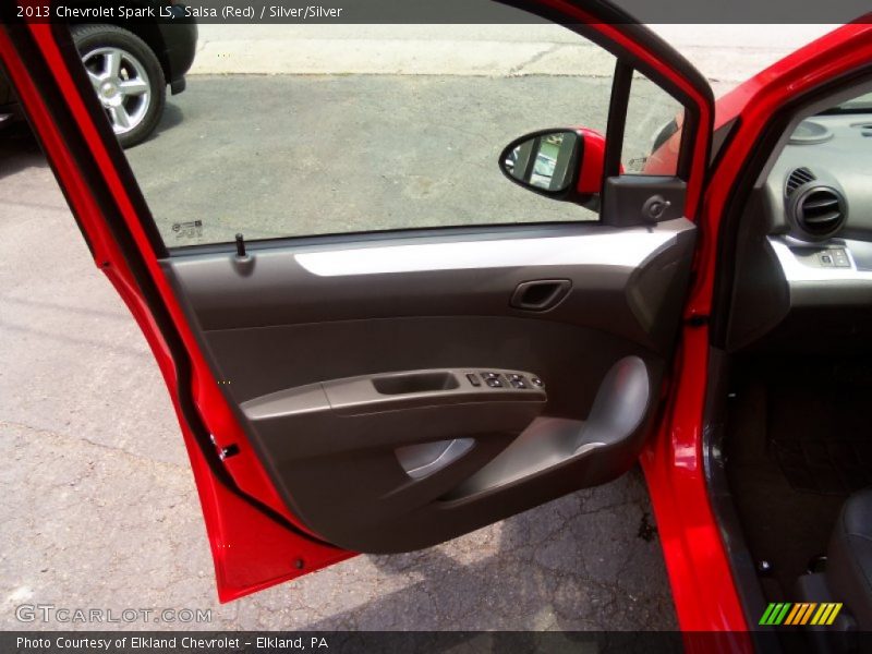 Salsa (Red) / Silver/Silver 2013 Chevrolet Spark LS