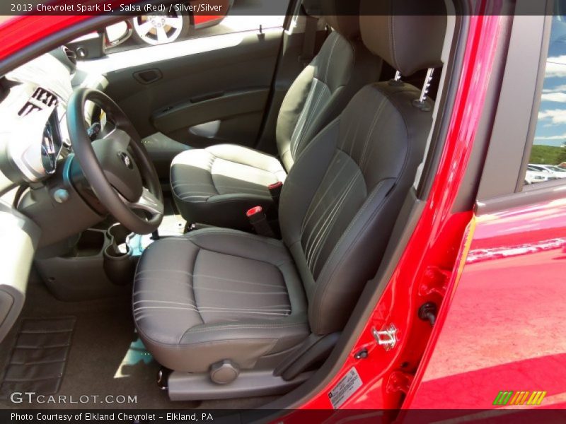 Salsa (Red) / Silver/Silver 2013 Chevrolet Spark LS