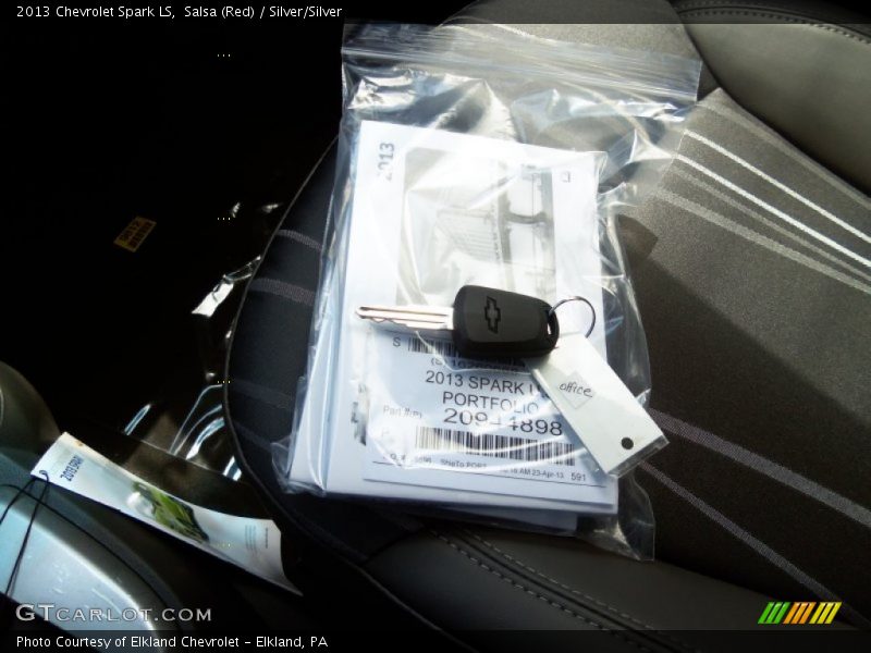 Salsa (Red) / Silver/Silver 2013 Chevrolet Spark LS